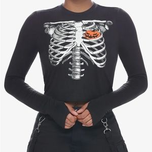 Social Collision Glow In The Dark Pumpkin Longsleeve Shirt